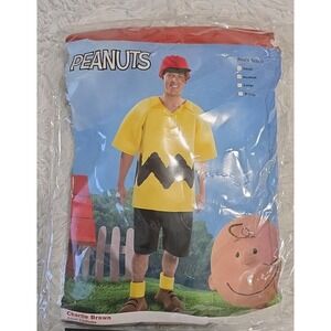 Peanuts Worldwide 2018 Charlie Brown Adult Halloween Costume Sz‎ Medium